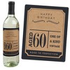 Big Dot of Happiness 60th Milestone Birthday Gift For Men - Wine Bottle Label Stickers - Set of 4 - 2 of 4