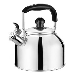 Itopfox Stainless Steel Whistling Tea Kettle for Stovetop, 2.64 QT with Cool Grip Handle, Fast Boiling for Tea, Coffee, Milk, Durable & Safe - 1 of 4
