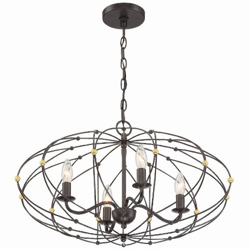 Crystorama Lighting Zucca 4 - Light Chandelier in  English Bronze/Antique Gold - image 1 of 4