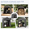GustoWave 6x8 Ft Outdoor Portable Storage Shelter Shed with Rolled Up Zipper Doors & Vents, Heavy Duty Carport, Waterproof and Uv Resistant - 2 of 4