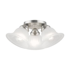 Livex Lighting Edgemont 3 - Light Flush Mount in  Brushed Nickel - 1 of 1