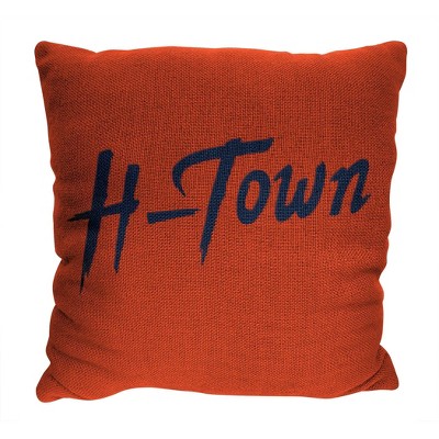 Houston Astros Reversible Square Acrylic Throw Pillow