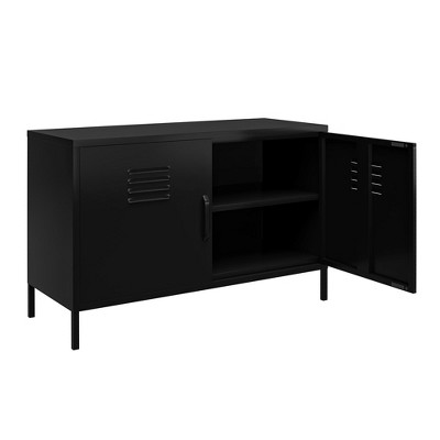 Shadwick Black Metal 2-Door Office Storage Cabinet