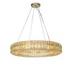 ALOADECOR 12-Light Unique/Statement Soft Gold Dining Room Wagon Wheel Chandelier With Crystal Accents - 3 of 4