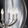Urban Ambiance Luxury Luxe Industrial Chandelier,  30"H x 27-3/4"W,  Brushed Nickel Finish, UHP2329 - 3 of 4