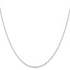 Black Bow Jewelry 1mm 14k White Gold Diamond Cut Open Long Cable Necklace Chain - 3 of 4