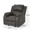 Racxily Manual Recliner Chair in Linen Fabric, Dimensions 34.5" x 39" x 39 - 4 of 4