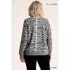 Women's French Terry Zebra Plus Sweat Shirt - umgee - 2 of 2