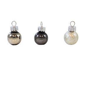 Craftoutlet.Com 0.5 Inch Mini Glass Ball Ornament Set Christmas Tree Ornament Sets - 1 of 3