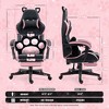 QingMoon Cat Ears Gaming Chair, Ergonomic Office Chair, Adjustable Swivel Desk Chair, Reclining Computer Chair with Removable Headrest for Office - 4 of 4