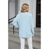 Women's V-Neck Button Long Sleeve Casual T-Shirt Fall Knitted Lightweight Tunic Tops - 2 of 4