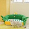 ZEZE Lush Green Leaf Pet Sofa Bed-Green - 3 of 4