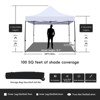 10x10 Ft Pop Up Canopy Tent, Portable Heavy Duty Canopy with Wheeled Carry Bag, 4 Sandbags, UV Protection, Waterproof Canopy for Outdoor Parties - 3 of 4