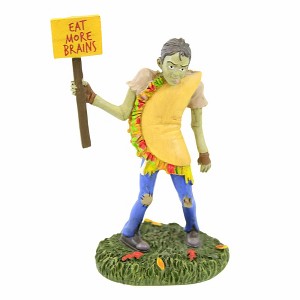 Enesco 3.75 In Eat More Brains Halloween Zombie Food Village Figurines - 1 of 3