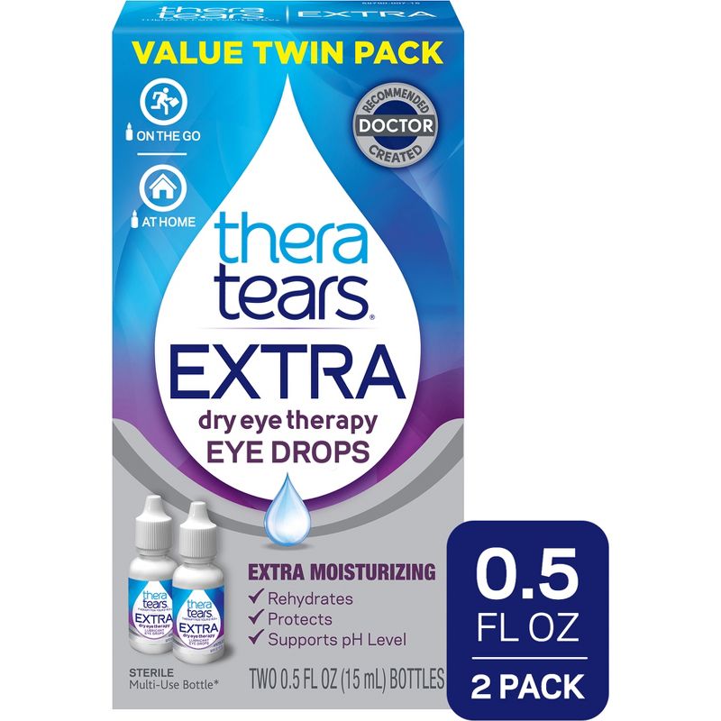 TheraTears Extra Dry Eye Therapy Lubricant Eye Drops - 1 fl oz, 1 of 11