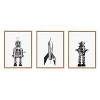 (Set of 3) 18" x 24" Sylvie Space Robot Canvas by Saint and Sailor Studios Natural - Kate & Laurel All Things Decor - 2 of 4