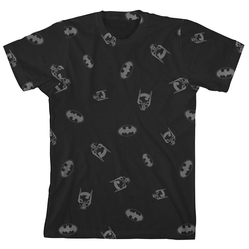 Batman Hero & Logo 4pk Crew Neck Short Sleeve Youth Boy's T-shirts, 2 of 6
