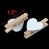 Unique Bargains Craft Mini Wooden Heart-shaped Card Photo Clips 1.2" x 0.7" x 0.4" 20 Pcs - 2 of 3