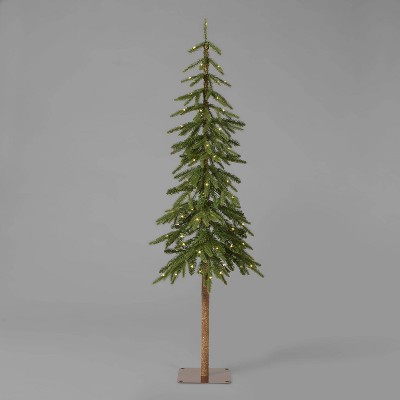 5' Pre-Lit LED Downswept Alpine Balsam Artificial Christmas Tree Warm White Dew Drop Lights - Wondershop™