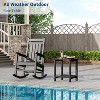 Weather Resistant Square Outdoor Side Table, Patio End Table for Backyard, Pool, Front Porch, and Indoor Use—Perfect Companion Piece - 2 of 4