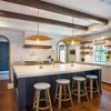 LLHZSY Industrial Farmhouse Island Pendant Ceiling Light Fixture with Oversize Umbrella lampshade Gold Foil Antique Color- 24 4/5 in. - 4 of 4