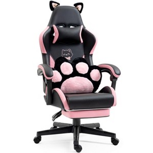 Kumasinova Cute Cat Gaming Chair,Ergonomic Office Chair with Removable Ears,Cat Paw Lumbar Cushion for Girl Teen,Desk Chair Comfy for Home Office - 1 of 4
