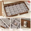 30-Grid Wooden Jewelry Tray with Clear Lid, Vintage Style Display Case for Rings & Earrings - 4 of 4