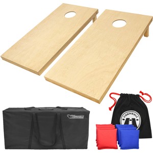 GoSports Natural Wood Cornhole Toss Game Set - 1 of 4