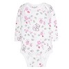 Everyday Kids 7-Pack Pink Long Sleeve Baby Bodysuits – 100% Soft Cotton with Cute Hearts, Clouds, Animals and Solid Colors - 3 of 4
