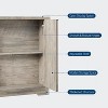 Garvee Fluted Cabinet with Storage - 4 Doors Accent Sideboard Buffet with Adjustable Shelves - Modern Credenza - 4 of 4