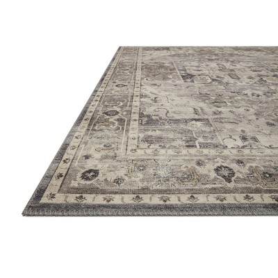 Ivory & Steel Oriental Inspired Easy-Care Synthetic Rug - 3'6" x 5'6"