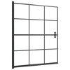 vidaXL Shower Enclosure ESG 45.7"x55.1" Black - 2 of 4