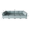 NicBex Couches for Living Room Armless Seat Loveseat Couches Chaise Longue Sofa Fabric Flexible Sofa with Storage for Small Spaces, Living Room - 4 of 4