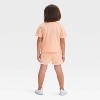 Toddler Girls' 2pc Disney Minnie Mouse T-Shirt & Retro Knit Shorts Set - Orange - 2 of 4