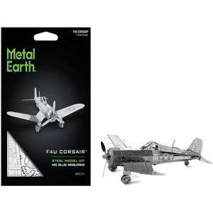 Model Kit Vought F4U Corsair Fighter Aircraft "United States Navy" (Moderate Difficulty) Steel Model by Metal Earth - 1 of 4