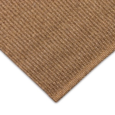 Tan Flat Woven Sisal Reversible Indoor/Outdoor Rug 2' x 7'6"