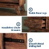 6 Drawer Dresser, 57" Wide Vintage Chest of Drawers with Bevel Design, Modern Dresser TV Stand for Bedroom, Living Room, Entryway and Closet - 4 of 4