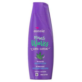 Aussie Miracle Waves Anti-Frizz Hemp Paraben-Free Shampoo - 12.1 fl oz
