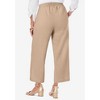 Jessica London Women's Plus Size Wide Leg Linen Crop Pant - 3 of 4