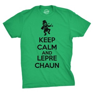 Keep Calm And sprite T Shirt Funny Saint Patricks Day Novelty Green Tee - Crazy Dog Men's T Shirt - 1 of 4