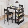 Bar Stools Set of 4, 37 Inch Barstools With Metal Legs PU Seats Chairs - 4 of 4