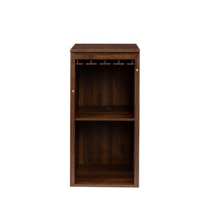 GlasFlength Decorative Storage Cabinets Accent Cabinet Wine Bar Cabinet with Storage Shelves Freestanding Cabinet for Room, Brown, 17.8"*15.95"*35.43" - 1 of 4