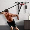VEVOR Multifunctional Pull Up Bar, Wall Mounted Chin Up Bar Dip Station, Steel Upper Body Workout Pull Ups, 440 lbs Weight Capacity, Black - 2 of 4