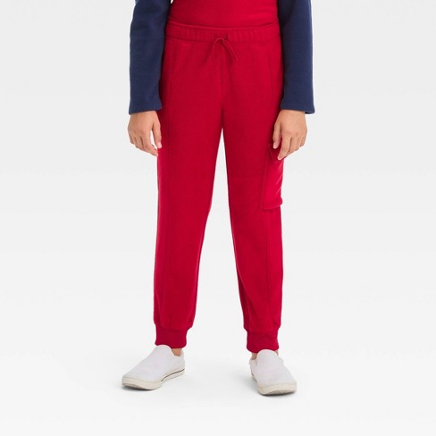 Boys' Micro Fleece Cargo Pants - Cat & Jack™ Red Xl : Target