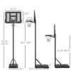 Sevobal Basketball Hoops Portable Swimming Pool Basketball Hoop Height Adjustable with Fillable Base for Backyard Driveway, Black, 35.5"*23.5"*145.8" - 3 of 4