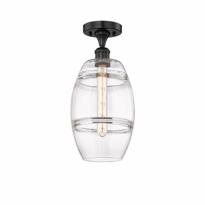 Vaz - 1 Light Semi-Flush Mount In Industrial Style-10 Inches Tall and 8 Inches Wide