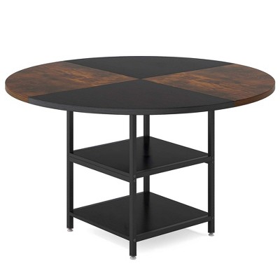 NicBex 47.24" Round Dining Table Modern Center Table with Wood Tabletop for Living Room & Office