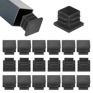 Unique Bargains Square Chair Leg Bar Stool Plastic Hole Plug Tubing End Caps Black - 1 of 4