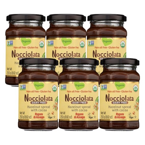 Rigoni Di Asiago Nocciolata Organic Hazelnut With Cocoa Spread Dairy Free -  Case Of 6/8.82 Oz : Target