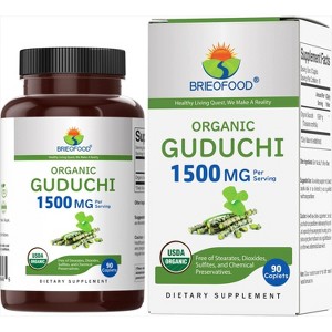 Brieofood Organic Guduchi 1500mg, 45 Servings, Vegetarian, Gluten Free, 90 Vegetarian Tablets - 1 of 4